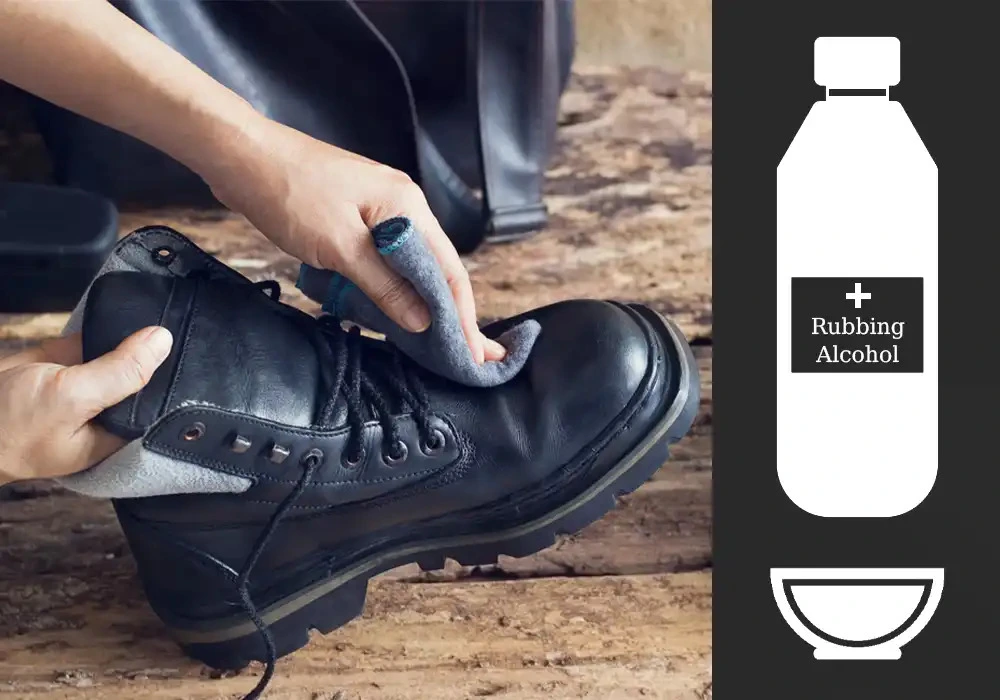 Utilize Rubbing Alcohol for leather shoes