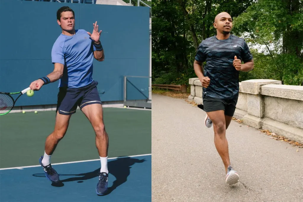 The three most significant differences between running and tennis shoes are